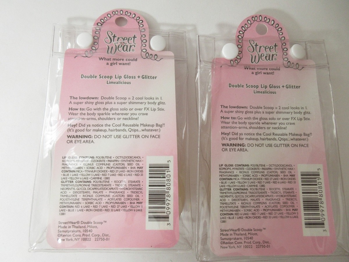 Gym子Luscious Lips 2色セット 2-Pk Street Wear Double Scoop Lip Gloss + Glitter