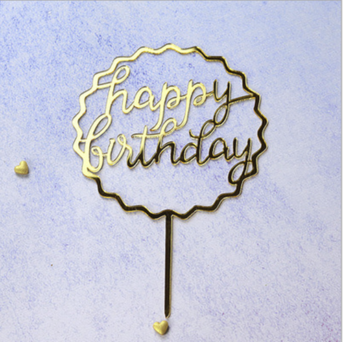 Cake Topper Geburtstag Party Happy Deko Acryl Zubehör Neu Glitzer Gold B - Bild 6 von 42