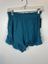 High-Waisted Flutter Shorts - Wild Fable Dark Teal Blue XS
