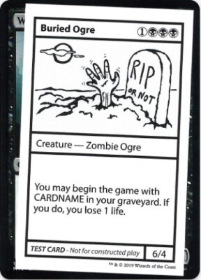 1 x Buried Ogre - Test Card - Mystery Booster - LP -Magic The Gathering