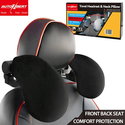 XUKEY Car Soft Headrest Pillow Seat Neck Head Support Adjustable Travel Rest Sleeping