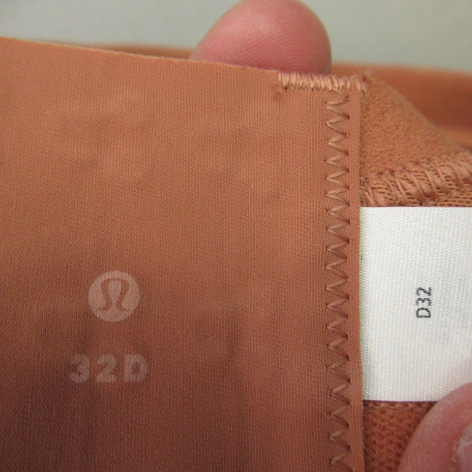 Sujetador Lululemon Mujer 32D Negro Naranja Soporte Ligero Foto 4 de 4