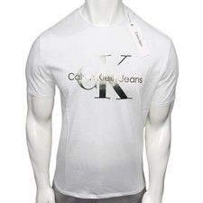 NWT CALVIN KLEIN MSRP 54.99 MEN WHITE CREW NECK SHORT SLEEVE T-SHIRT SIZE S M L