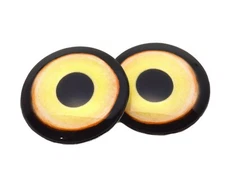 Pair Yellow Heron Bird Inspired Glass Eyes Jewelry Taxidermy Flatback Cabochons