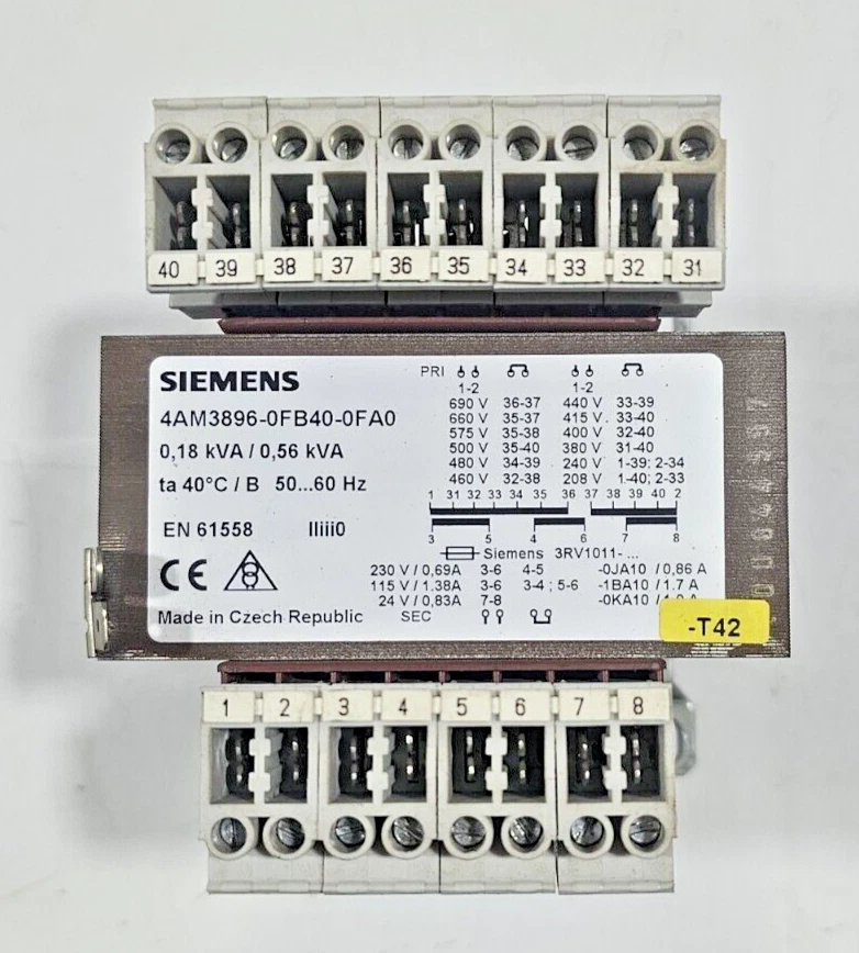 SIEMENS 4AM3896-0FB40-0FA0 Used Working Power Supplies Transformer