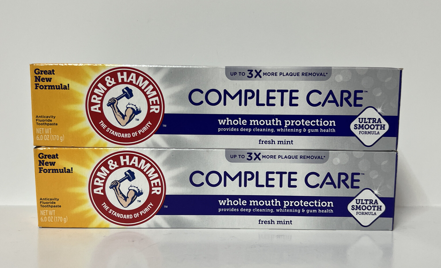 (2) Arm & Hammer Complete Care Fluoride Toothpaste-6oz. Each-Exp.9/2026 ...