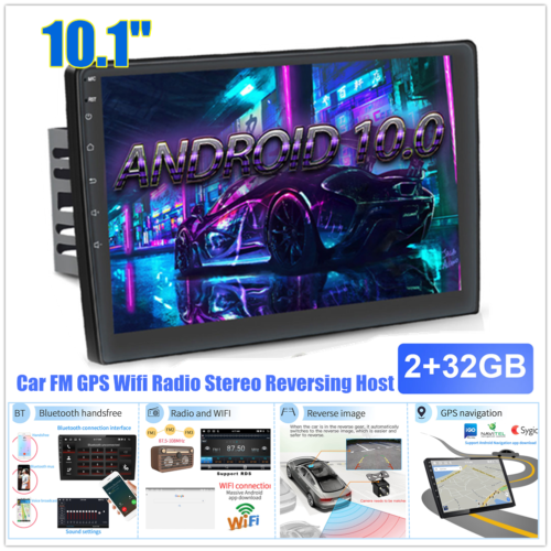 10.1" 2+32GB Android 10.0 Car FM Radio Stereo Music MP5 Player GPS Navi Wifi RDS