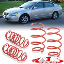 Red Jdm 1.9 Drop Lowering Lower Springs For 2002-2006 Nissan Altima 2.5l 3.5l