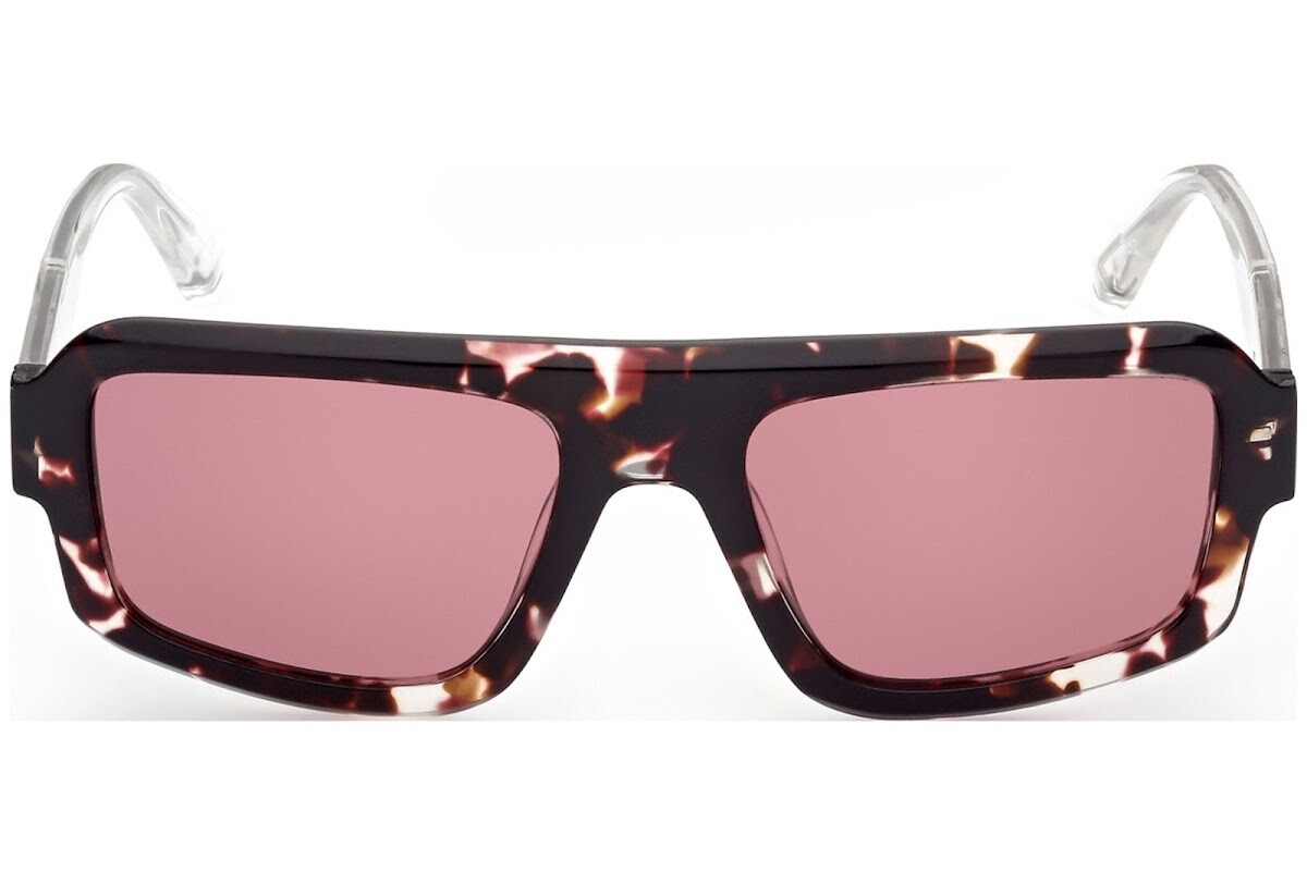 Diesel DL 0348 52E Black Havana Squared Plastic Sunglasses Frame 54-19-145 DL 