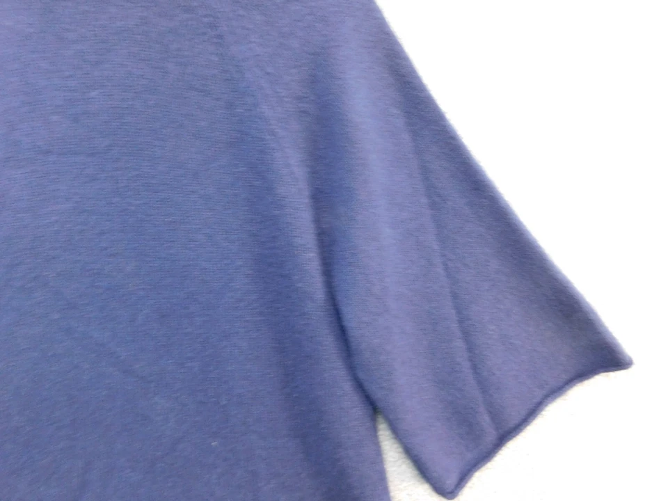 Calypso St Barth Womens XS Cashmere Navy Blue Short Sleeve Boxy Pullover Sweater - Image 3 of 4