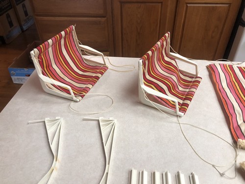 RARE Vintage Miss Barbie Doll Go Together 2 Swings 1 Lounge Chair 1963 - Picture 16 of 19