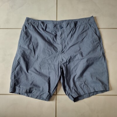 Uniqlo Mens Shorts Size XL Blue Bermuda Mid Rise W38 Cotton Zip