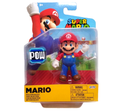 Super Mario Bros Action Figure MARIO with POW Block NEW | eBay