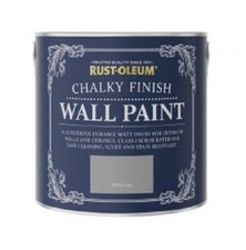 Image of Rust-Oleum Chalk Chalky Wall Paint Chic Shabby 2.5L Pitch Grey Matt