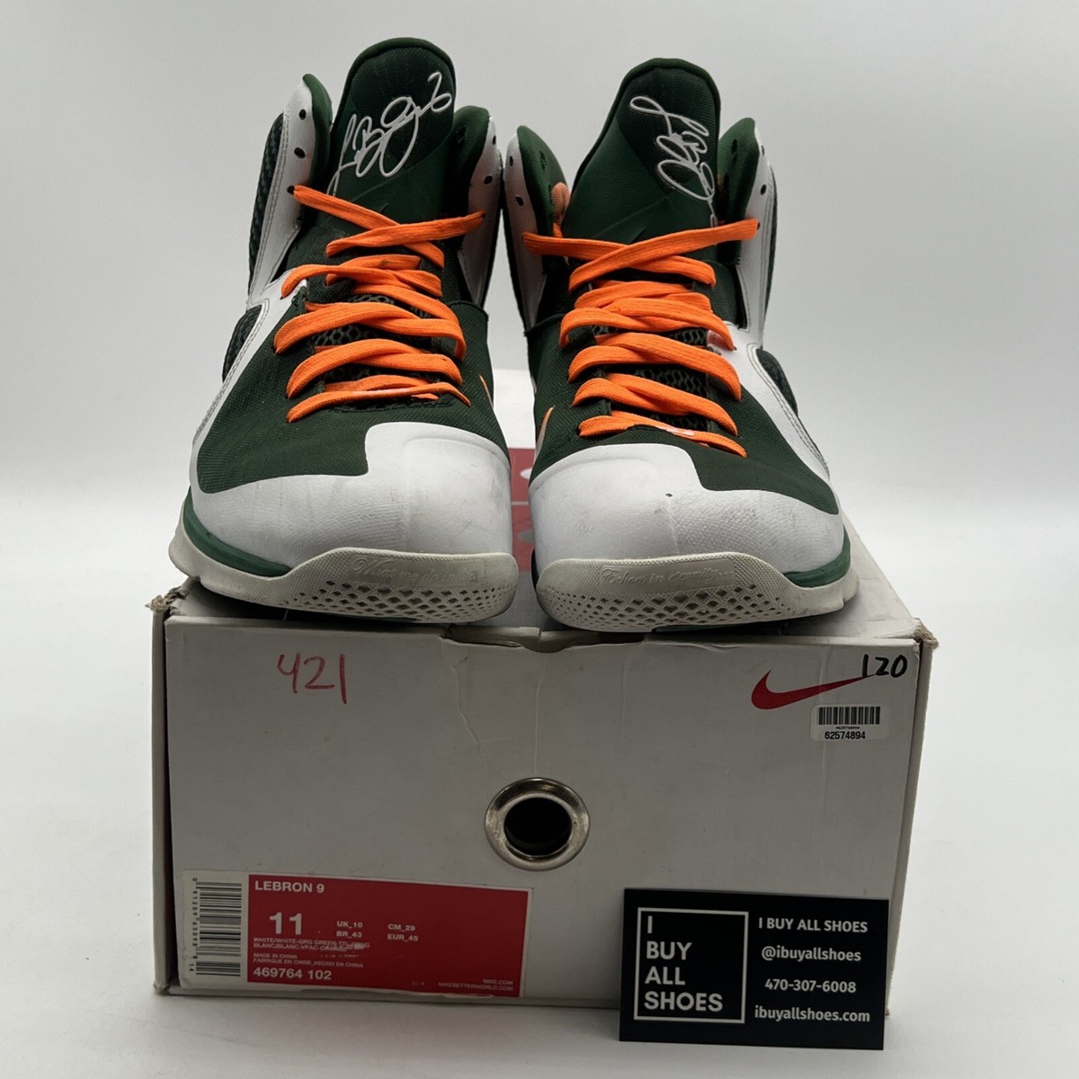 Size 11 - Nike LeBron 9 Miami Hurricanes for sale online | eBay