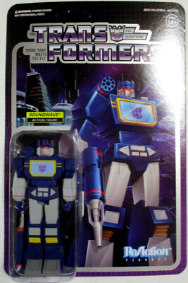 TRANSFORMERS Soundwave - Super7 - Reaction Figure - 10 cm / 3 3/4'' (Wave 1)