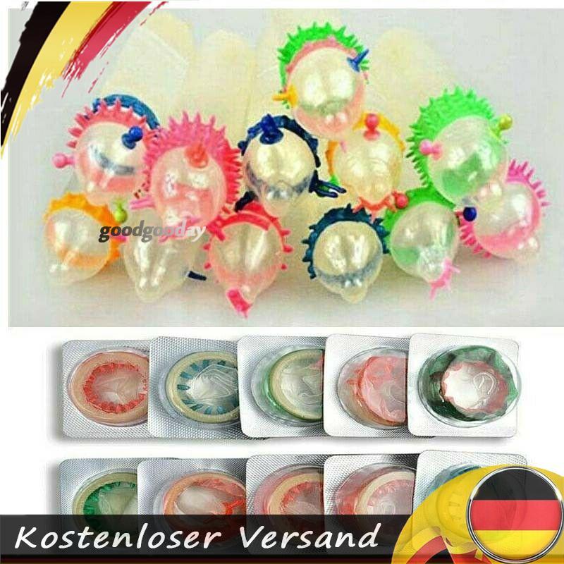 Spezielle Kondome mit Rippen Noppen Kugeln und Stacheln, extra Stimulation DE