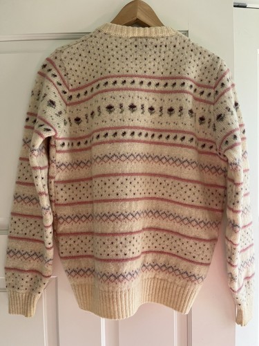 Vintage Maban of Scotland Ivory Wool Sweater One Size Fits All Grandma Core - Picture 5 of 5