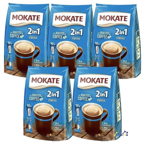Café instantáneo Mokate 3 en 1 café con leche, clásico, caramelo, chocolate caliente con leche 10 sobres - Imagen 4 de 7