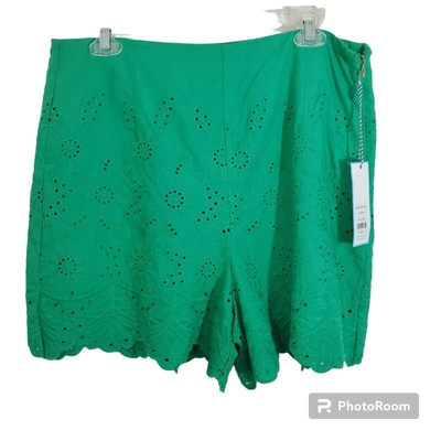 Draper James RSVP Embroidered Eyelet Scalloped Hem Shorts Boho NWT Size 14
