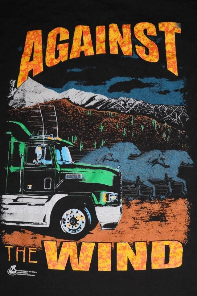 CAMISETA DE COLECCIÓN AÑOS 90 MACK TRUCKS CONTRA EL VIENTO PARA HOMBRE CAMISETA GRÁFICA TULTEX GRANDE Foto 2 de 4