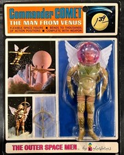 COLORFORMS OUTER SPACE MEN VINTAGE CARDED COMMANDER COMET MOSC NEAR MNT CARD