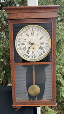 Antique 1912 Sessions Regulator #4 Wall Clock With Calendar RUNS GREAT - VIDEO