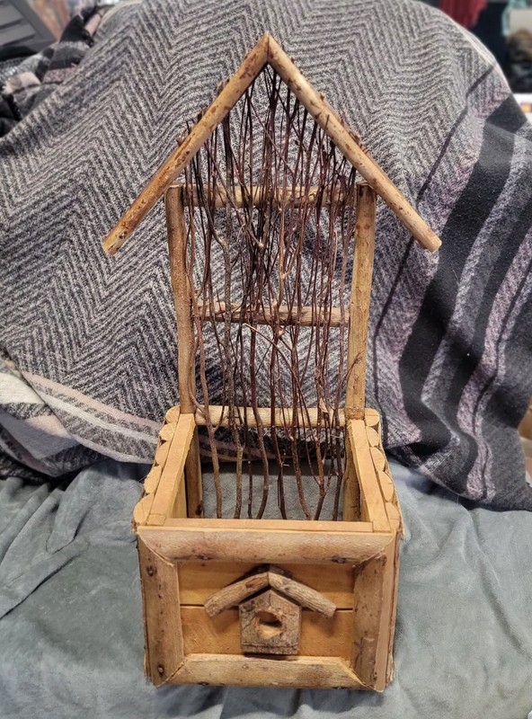 Rustic Wood Decorative Plant Holder