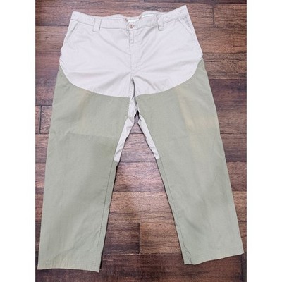 L.L.Bean Upland Briar Hunting Pants Men s 44x33 Khaki Chap Panels Suspender