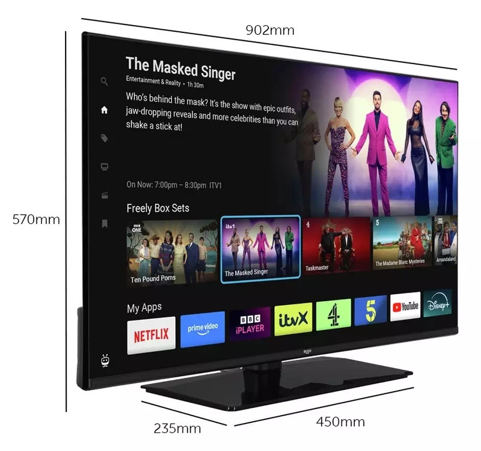 Bush 40 Inch TV SMART Freely TV 40FT25CB Full HD 1080p HDR10 TiVo LED TV - Image 2 of 4