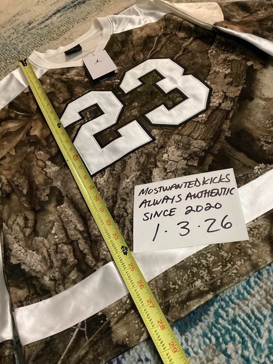 NWT Nike Air Jordan Brooklyn Realtree Hockey Jersey Medium Olive