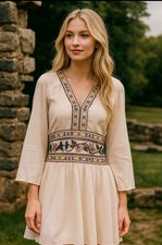 NEW! Lulus Tulum Embroidered Dress Anthropologie XSmall $75