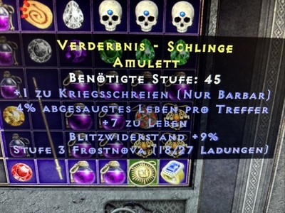 diablo 2 resurrected non ladder Ps4 Hardcore Amulett Barbar