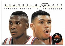 1993-94 Skybox Premium Lindsey Hunter Allan Houston Changing Faces #299 Pistons