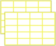 500 Pack, 1.5" x 0.75" - Blank White Labels Stickers to Write On, Stick On Adhes