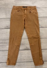 RALPH LAUREN SPORT Women Sz 28 Tan Knee Patch Horse Riding Jodhpurs Breeches VTG