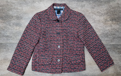 Damenjacke Marc By Marc Jacobs, dunkelgrau-blau-rot, Gr. XS