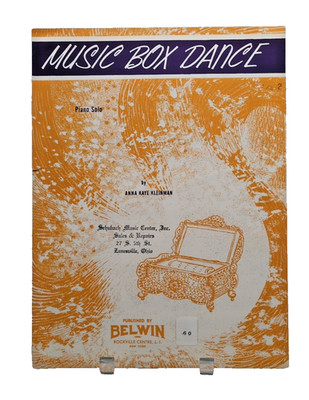 Music Box Dance Sheet Music Anna Kaye Kleinman Piano Solo 60s Easy Listenin F3AA
