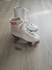Chicago Brand Roller Skates Vintage Women's Size 7.5 White Leather