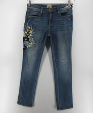 Driftwood Jeans Women 28 Blue Audrey Embroide...