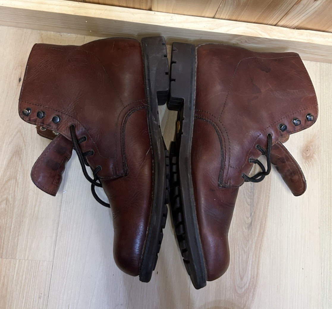 Frye Mens Berwick Lace Up Ankle Boots Size 11 M Brown Leather Vibram Sole