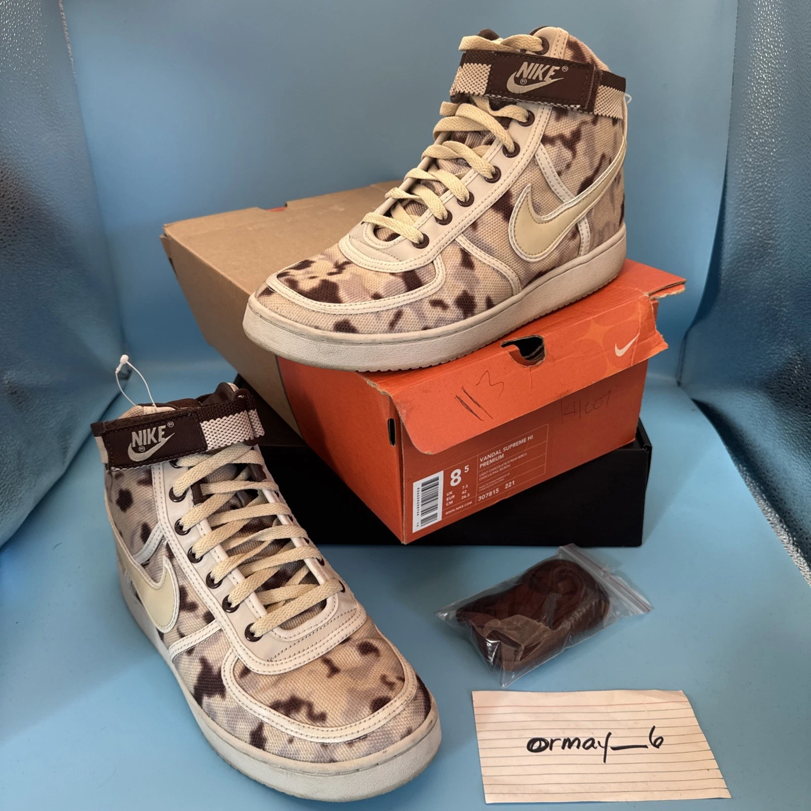 Taille 8,5   Nike Vandal Supreme Premium Marron