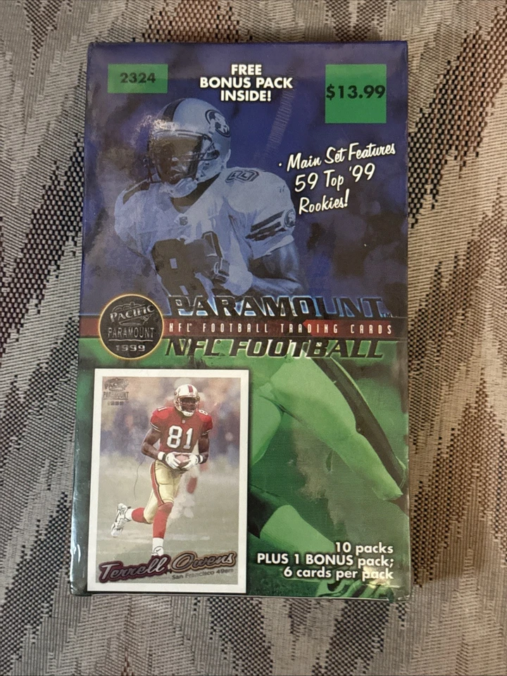 1999 Pacific Paramount Football Sealed Box - 10 Packs Plus One Bonus Pack - Image 2 of 4