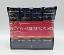 Photo Album Library Volume Box Set Holds 400 4x6 Photos Blue Factory New Sealed