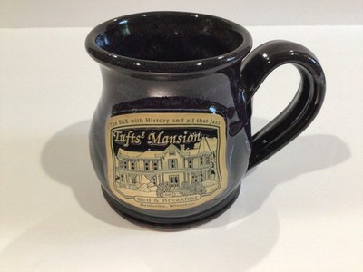 Deneen Pottery Purple Black Thick Drip Glaze Mug Tuft s Mansion Bed & Breakfast