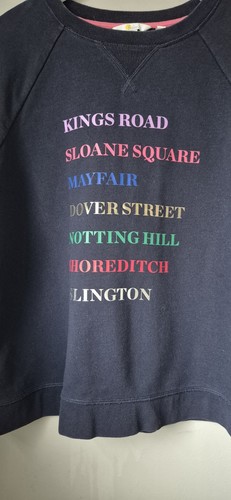 Boden Navy Iconic London Boroughs Sweatshirt Size Large - Picture 4 of 5