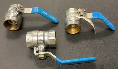 GENEBRE, ( LOT OF 3 ) 3/4  LIGHT BALL VALVE PN25 / DN20, CW617N, FREE SHIPPING