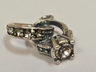 Sterling Silver ~ WEDDING RING Set Charm ~ Wedding Band Detail RARE! ~ VINTAGE