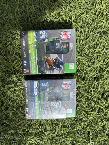OYO NFL Mini Figures Super Bowl XXXIV Lt Edition Marshawn Lynch & Russell Wilson