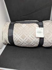 Cozy Blanket 50x60 Sherpa Lined. Cream Color. New
